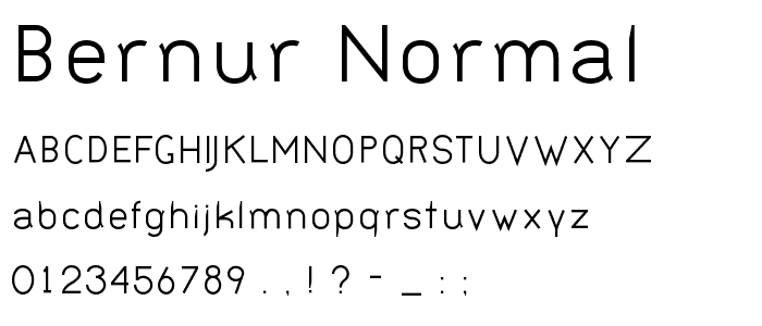 Bernur Normal font